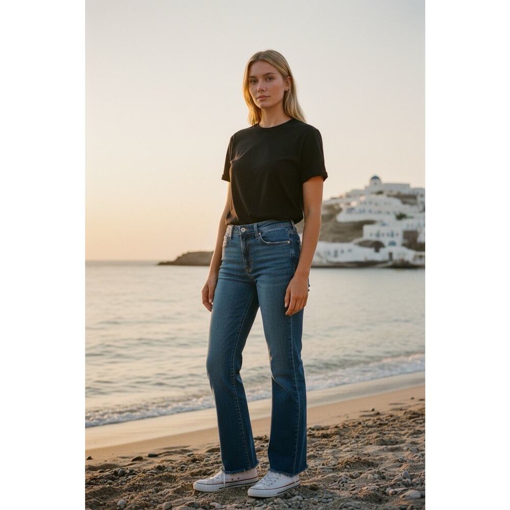 Dear John Jodi Straight Jeans 29 32X30 Raw Frayed Edge Hem Classic Retro